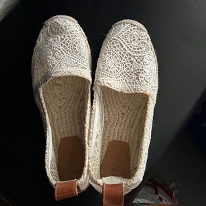 Chloe Espadrilles US 7 Lace White Sheer Boho Luxury EU 37